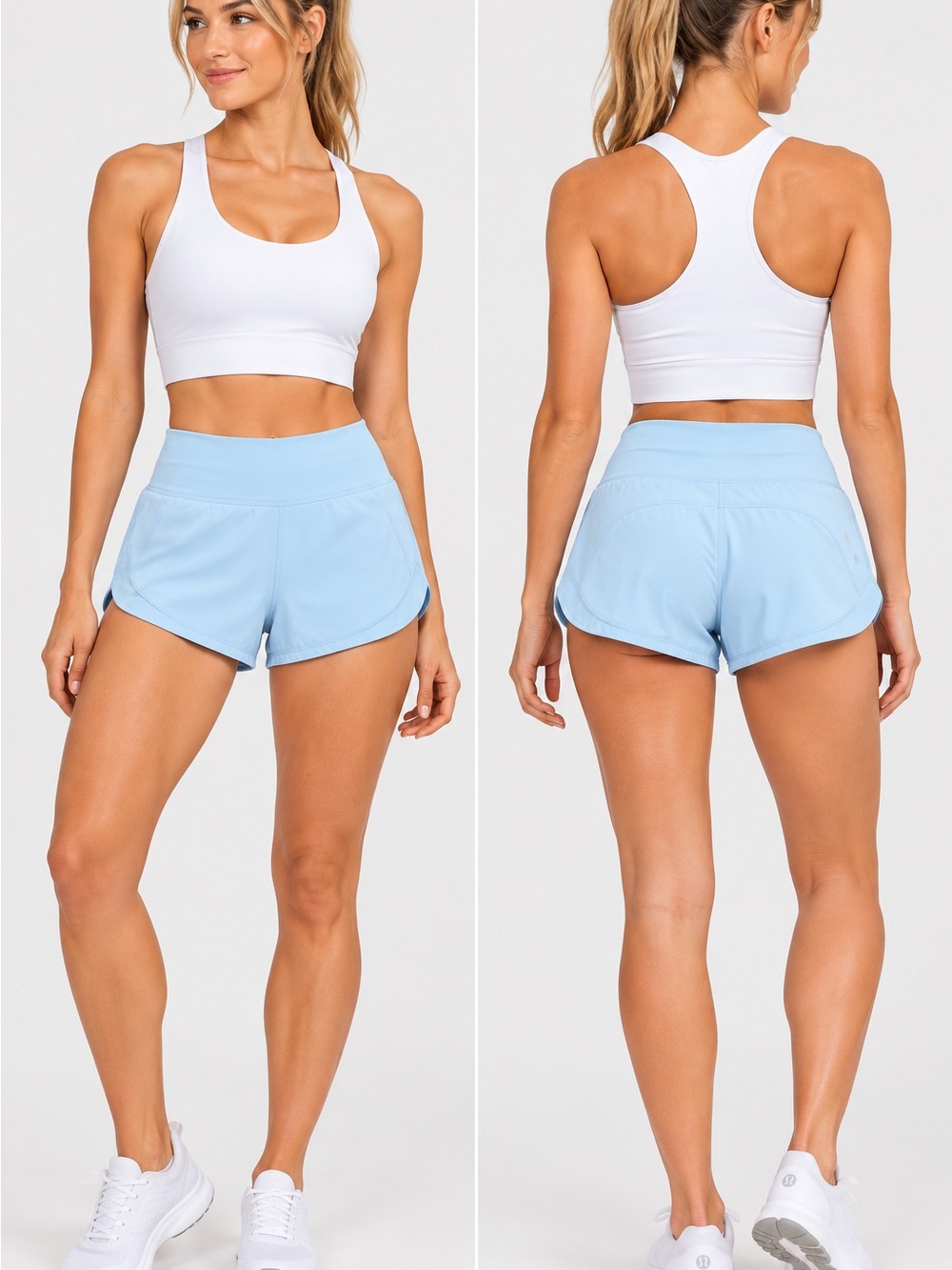 lululemon athletica Light Blue Athletic Running Shorts